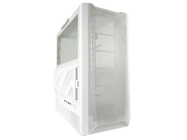 LC Power Gaming 900W Lumaxx Light - Mid tower - ATX - genomskinlig sidopanel (härdat glas) - vit - USB/ljud