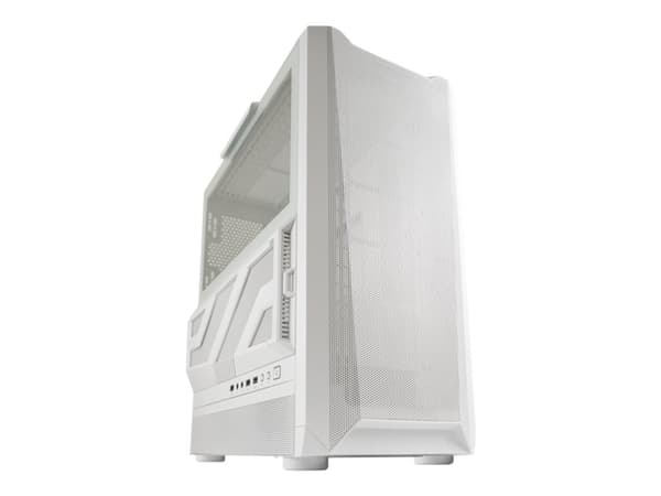 LC Power Gaming 900W Lumaxx Light - Mid tower - ATX - genomskinlig sidopanel (härdat glas) - vit - USB/ljud Vit