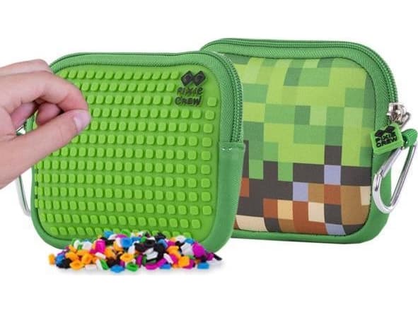 PIXIE Zip Bag, Toiletry Bag, PIXIE CREW, Green Grid, Green Panel