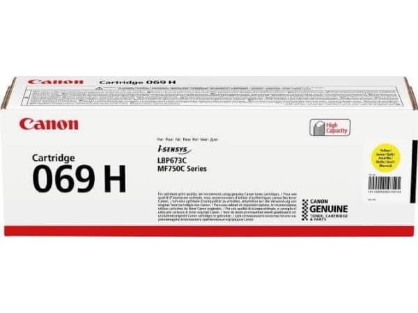 Canon 069H - Høy ytelse - gul - original - boks - tonerpatron - for i-SENSYS LBP673Cdw, LBP673dw, MF752Cdw, MF754Cdw