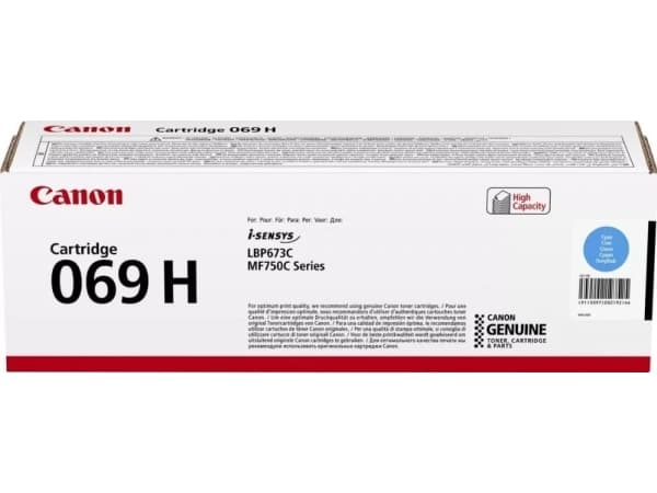 Canon 069H - Høy ytelse - cyan - original - boks - tonerpatron - for i-SENSYS LBP673Cdw, LBP673dw, MF752Cdw, MF754Cdw