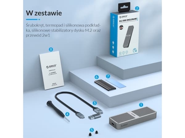 Orico M.2 NVMe 20 Gbps SSD tasku