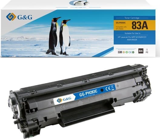 G&amp;G G&amp;G yhteensopiva väriaine HP CF283A, NT-PH283C, HP 83A, musta, 1500s kanssa