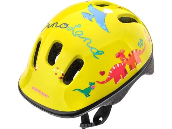 Šalmas dviratis Meteor KS06 Dino dydis S 48-52 cm geltonas 24839