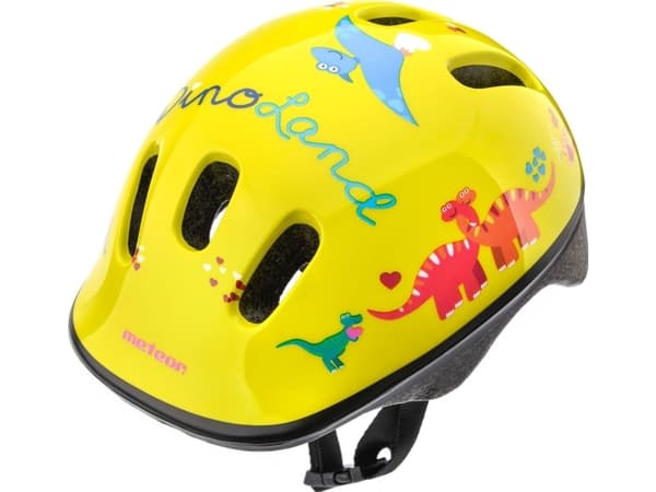 Šalmas dviratis Meteor KS06 Dino dydis XS 44-48 cm geltonas 24838