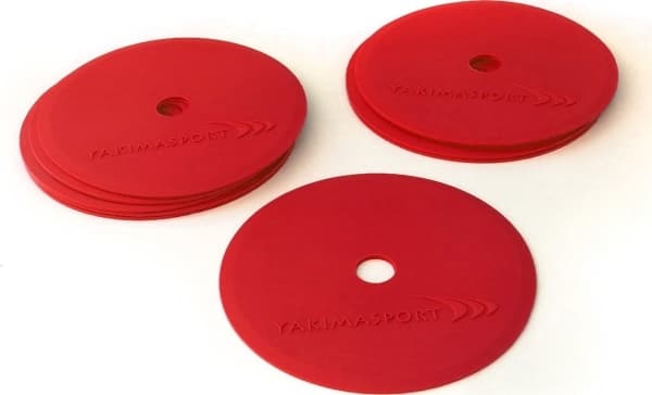 YakimaSport Flat markmarkører (markeringsmatter) - 10 stk røde