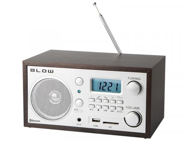 BLOW 77-532#, kannettava, analoginen, AM,FM, 87,5 - 108 Mhz, 530 - 1600 kHz, Puu
