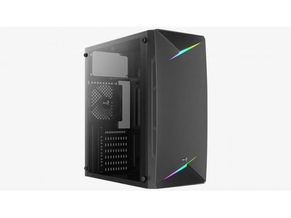 Aerocool PGS Talon - Mid tower - ATX - genomskinlig sidopanel (akryl) - ingen strömförsörjning (ATX) - svart - USB/ljud