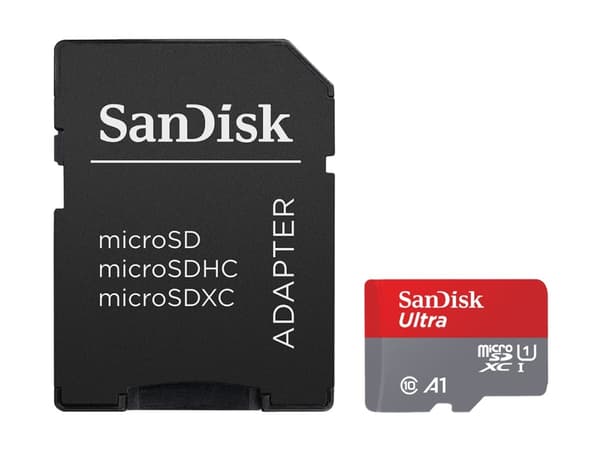 SanDisk Ultra - Flashminnekort (microSDXC til SD-adapter inkludert) - 256 GB - A1 / UHS Class 1 / Class10 - microSDXC UHS-I