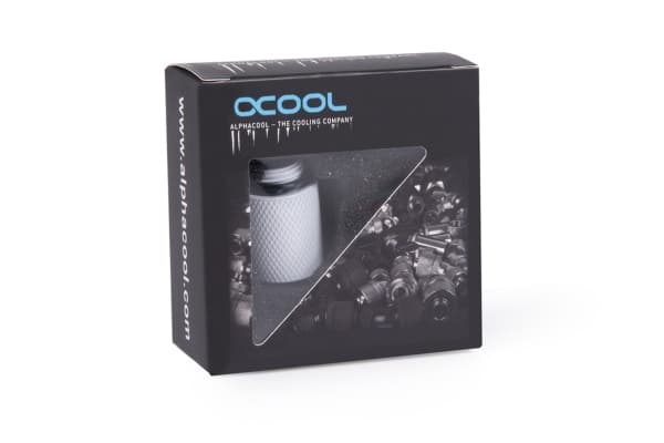 Alphacool 17568, Slangekontakt, Hvit, 1/4", CE, FC, RoHS, 20 mm, 1,8 cm