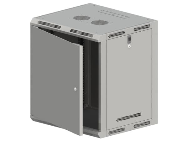 Q-Lantec veggskap 19 tommer 15U (SW-15U-600-500-N-DMJ-OP-RP-BS)