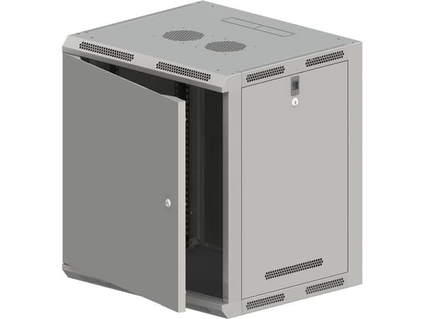 Q-Lantec veggskap 19 tommer 15U (SW-15U-600-500-N-DMJ-OP-RP-BS)