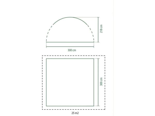 Coleman 2000025508, Grønn, Grå, Stål, Polyester, 9 m², 300 mm, 230 mm