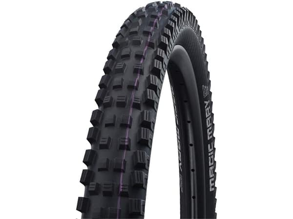 Schwalbe Magic Mary HS 447, 27.5", MTB, Slanglöst Ready-däck, Folding bead, Berg, Off-road, Svart, Violett
