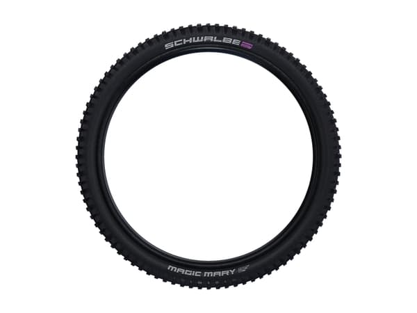 Schwalbe Magic Mary HS 447, 27.5", MTB, Slanglöst Ready-däck, Folding bead, Berg, Off-road, Svart, Violett