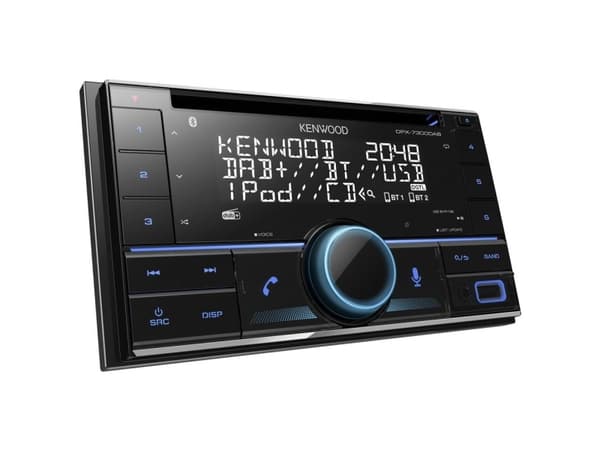 Kenwood Electronics DPX-7300DAB, Sort, 2 DIN, CD, AAC, FLAC, MP3, WAV, WMA, LCD, Tysk, Engelsk, Spansk, Fransk, Russisk
