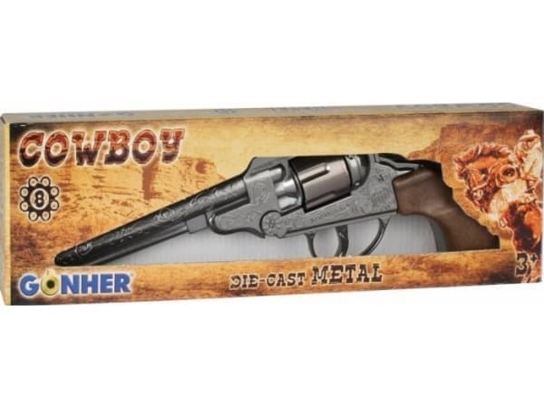 CONJUNTO COWBOY PISTOLA 8 TIROS SOMBRERO 72X37