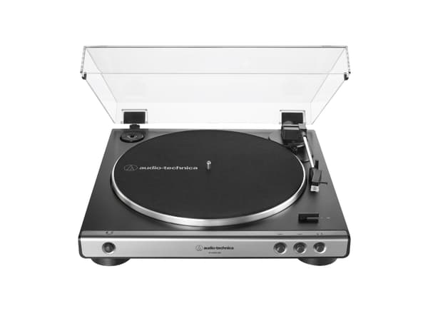 Audio-Technica AT-LP60XUSB, Hihnakäyttöinen levysoitin, Täysin automaattinen, Harmaa, Metallinen, Alumiini, 33 1/3,45 RPM, DC-servomoottori
