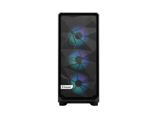 Fractal Design Meshify 2 Compact Lite - Mid tower - ATX - genomskinlig sidopanel (härdat glas) - ingen strömförsörjning (ATX) - svart TG ljus ton - U