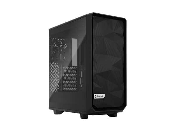Fractal Design Meshify Meshify 2 Compact Lite - Mid tower - ATX - genomskinlig sidopanel (härdat glas) - ingen strömförsörjning (ATX) - svart TG ljus