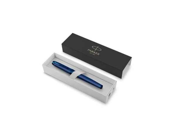 Parker IM Monochrome, Blå, Inbyggt påfyllningssystem, Blå, Rostfritt stål, Lack, Medium