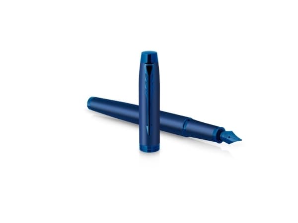 Parker IM Monochrome, Blå, Inbyggt påfyllningssystem, Blå, Rostfritt stål, Lack, Medium