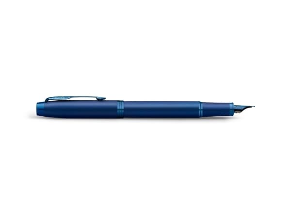Parker IM Monochrome, Blå, Inbyggt påfyllningssystem, Blå, Rostfritt stål, Lack, Medium