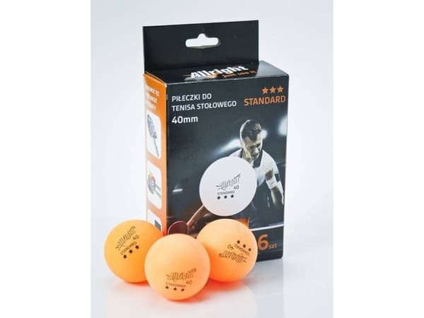Allright Piłeczki 40mm Orange 6szt.