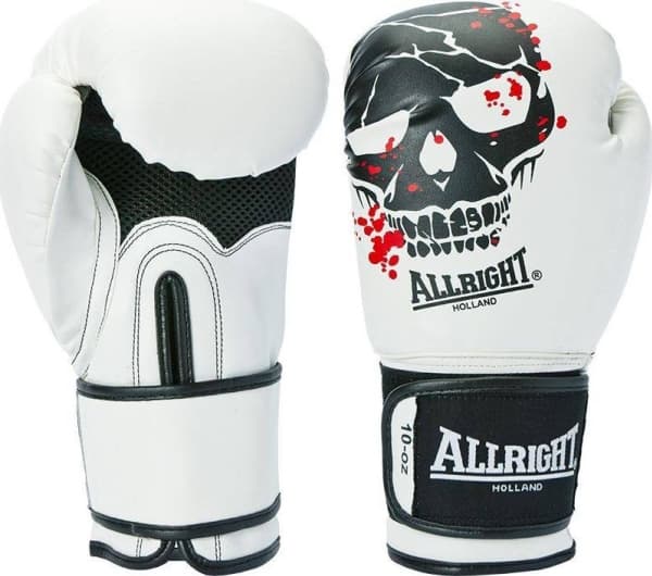 Allright nyrkkeilyhanskat SKULL 10oz valkoinen