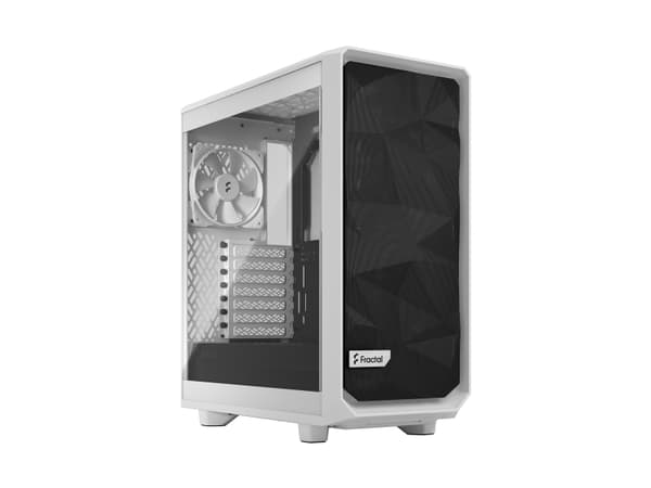 Fractal Design Meshify Meshify 2 Compact Lite - Mid tower - ATX - sidepanel med vindu (herdet glass) - ingen strømforsyning (ATX) - hvit TG-klar farg