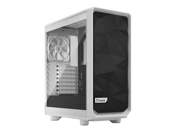 Fractal Design Meshify Meshify 2 Compact Lite - Mid tower - ATX - genomskinlig sidopanel (härdat glas) - ingen strömförsörjning (ATX) - vit TG genoms Vit
