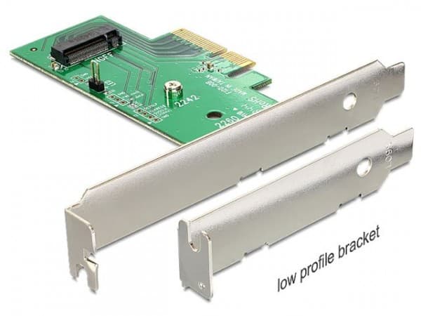 Delock PCI Express Card > 1 x internal M.2 NGFF - Kontrollerkort - 1 Kanal - M.2 Card - PCIe 3.0 x4