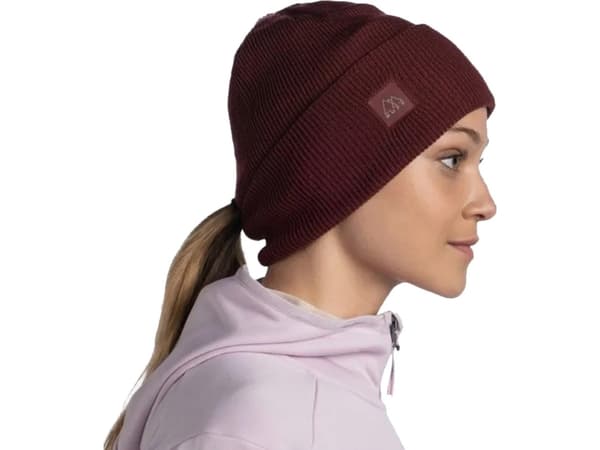 Buff Buff Crossknit Beanie 1264834161000 Bordowe One size