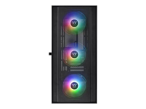 Thermaltake H570 TG - Mid tower - utökad ATX - genomskinlig sidopanel (härdat glas) - ingen strömförsörjning (PS/2) - svart - USB/ljud Svart