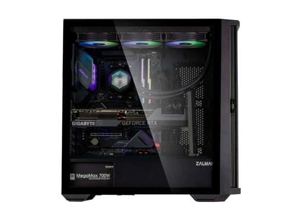 Zalman Z10, Midi Tower, PC, Sort, ATX, Mini-ATX, Mini-ITX, Plast, Stål, Hærdet glas, Spil
