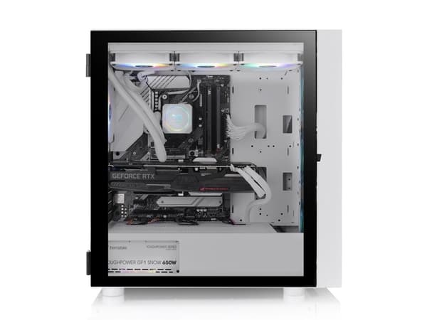 Thermaltake H570 TG ARGB Snow - Mid tower - utvidet ATX (E-ATX) - sidepanel med vindu (herdet glass) - ingen strømforsyning (PS/2) - hvit - USB/lyd
