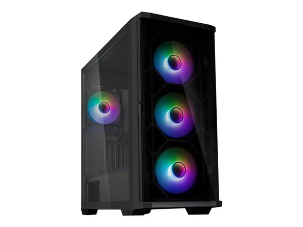 Zalman Z10 DUO, Midi Tower, PC, Musta, ATX, Mini-ATX, Mini-ITX, Muovi, Terästä, Karkaistu lasi, 17,3 cm musta