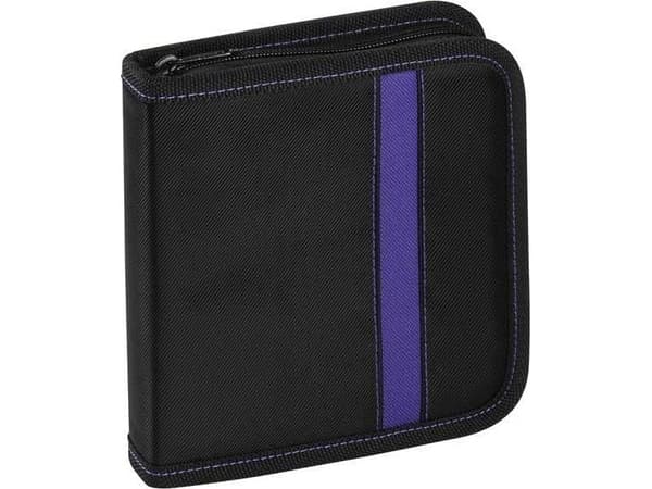 Vivanco 31788, Lommebok-etui, 24 disker, Sort, Blå, Nylon, Støvresistent, Ripebestandig, 1 stykker