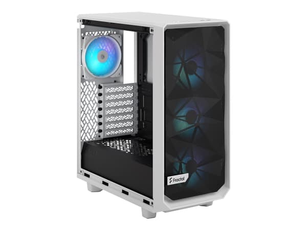 Fractal Design Meshify Meshify 2 Compact - Mid tower - ATX - genomskinlig sidopanel (härdat glas) - ingen strömförsörjning (ATX) - vit TG genomskinli