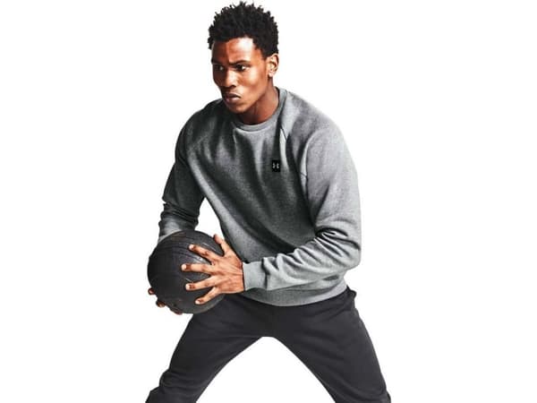 Men's Under Armour Rival Fleece Crew Sweatshirt Grey 1357096 012