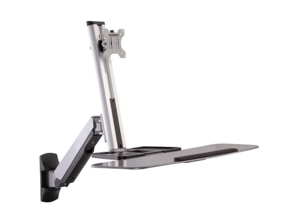 SpeaKa Professional SP-MM-705 Yhden monitorin seinäkiinnike 33,0 cm (13) - 81,3 cm (32) Korkeuden säätö, Kallistustanko, Siirrettävä, Näppäimistön sä