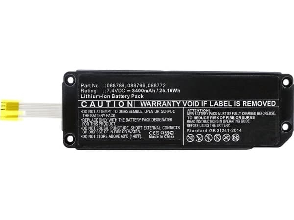 CoreParts - Batteri - Li-Ion - 3400 mAh - 25.16 Wh - svart - för Bose SoundLink Mini II