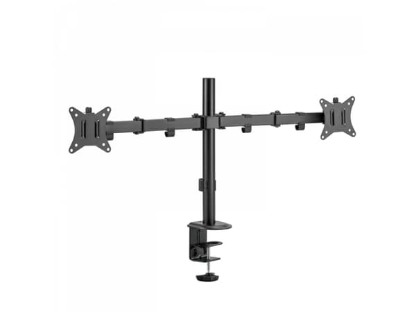 V7-monteringssett (klemmebase, 2 leddarmer, 2 VESA-plater) - for 2 skjermer - stål - skjermstørrelse: 43,2-81,3 cm (17\-32\") ( DM1GCD )" Sort