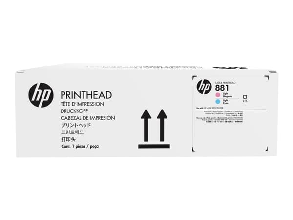 HP 881 - Ljus magenta, ljus cyan - original - skrivhuvud - för Latex 1500, 3000, 3100, 3200, 3500, 3600