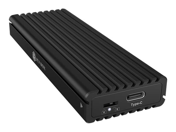ICY BOX IB-1817MCT-C31 - Lagringspakning - M.2 - SATA 6Gb/s / PCIe 3.0 x2 (NVMe) - USB 3.2 (Gen 2) - sort