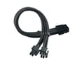 Miniatyrbilde 2 av 2: SilverStone PP07E - Strømforlengelseskabel - 8-pins EPS12V (4+4) (hann) til 8-pins EPS12V (hunn) - 30 cm - svart