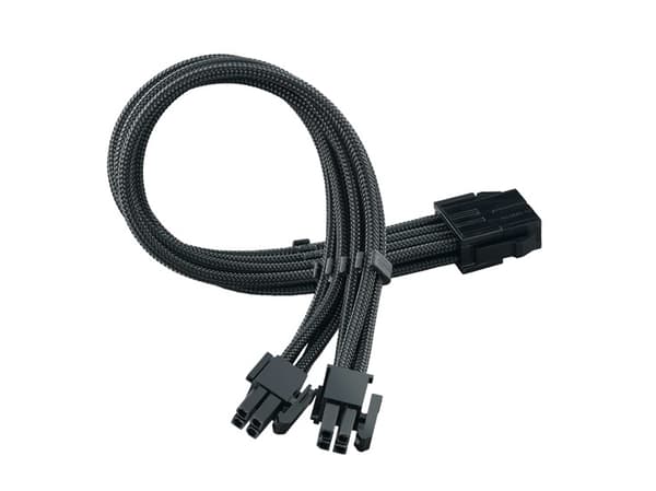 SilverStone PP07E - Strømforlengelseskabel - 8-pins EPS12V (4+4) (hann) til 8-pins EPS12V (hunn) - 30 cm - svart