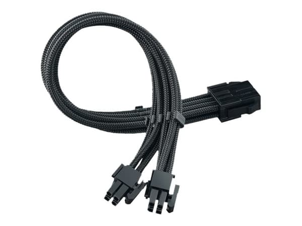 SilverStone PP07E - Strømforlengelseskabel - 8-pins EPS12V (4+4) (hann) til 8-pins EPS12V (hunn) - 30 cm - svart