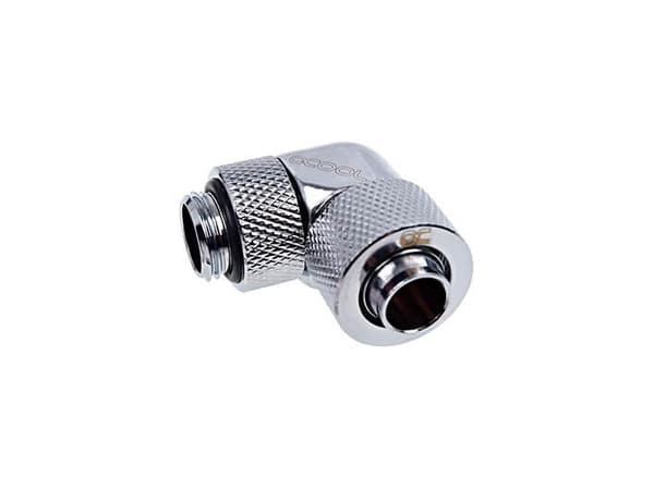 Alphacool Eiszapfen Connector Series 90° Socket 13/10mm - Armatur for væskekjølesystem - krom
