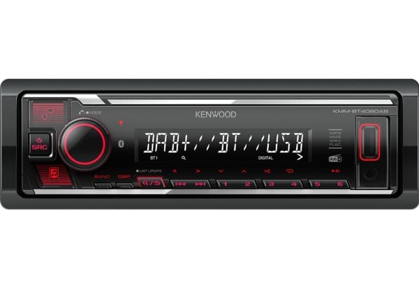Kenwood Electronics KMM-BT408DAB, Sort, 1 DIN, 88 W, 4.0 kanaler, 50 W, 20 - 20000 Hz